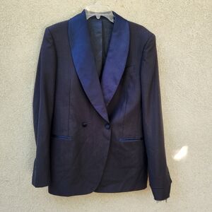 DORMEUIL Men's Sport Coat Navy Blue Patagonian Wool Blazer Jacket NYC Sample